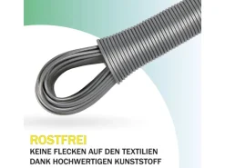 Bestlivings Wäschetrockner<Wäscheleine 20 Meter x 2,2 mm Anthrazit