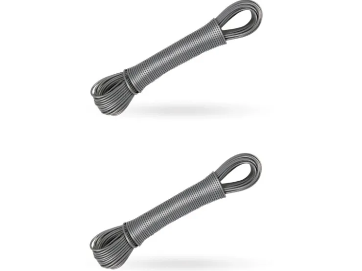 Bestlivings Wäschetrockner<Wäscheleine 20 Meter x 2,2 mm 2er Pack Anthrazit