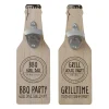 Discount Flaschenöffner Grillhouse 2-fach Sortiert 30 cm x 10 cm x 4 cm Natur Küchenhelfer
