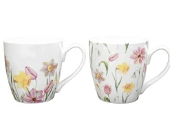 Boltze Geschirr<Jumbobecher Tulip 2-fach Sortiert 10 cm x 10 cm x 14 cm Creme