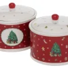 Discount Boltze Xmas Vorratsdose Delight 2-fach sortiert Rot-Weiß