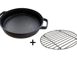 Online Culinary Modular Gusseiserne Pfanne mit Grillrost Pfannen