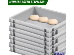 PROREGAL Vorratsdosen|Vorratsbehälter<CHEFGASTRO Pizzaballenbox Ohne Deckel HxBxT 7,5 x 30 x 40 cm 9 Liter Teigwanne Für Pizzateig Sstapelbare Pizzabox