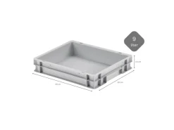 PROREGAL Vorratsbehälter<CHEFGASTRO SuperSparSet 2 x Pizzaballenbox Ohne Deckel HxBxT 7,5 x 30 x 40 cm 9 Liter Teigwanne Für Pizzateig Sstapelbare Pizzabox