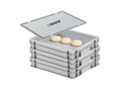 Online PROREGAL CHEFGASTRO SuperSparSet 3 x Pizzaballenbox Mit 1 x Deckel HxBxT 8,5 x 30 x 40 cm 9 Liter Teigwanne Für Pizzateig Sstapelbare Pizzabox
