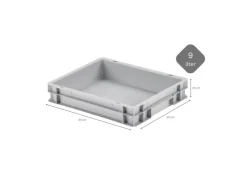 PROREGAL Vorratsdosen<CHEFGASTRO SuperSparSet 2 x Pizzaballenbox Mit 1 x Deckel HxBxT 8,5 x 30 x 40 cm 9 Liter Teigwanne Für Pizzateig Sstapelbare Pizzabox