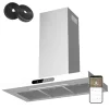 New CIARRA Dunstabzugshaube A+++ 650 m³/h 90 cm WIFI-APP Touch Control VM9102W Inselhauben|Dunstabzugshauben-Filter