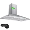 Discount CIARRA Dunstabzugshaube A++ 370 m³/h 90 cm 3 Stufen Abzugshaube VMS9201 Inselhauben