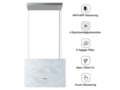 New CIARRA Dunstabzugshaube A+++ 700 m³/h WIFI APP & Touch-Bedienung Inselhaube VM4850W Inselhauben|Kücheninseln
