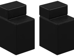 Küchenregale<Clip-Set Regalbodenträger Kurz für 20 mm Matt-Schwarz Schwarz Matt