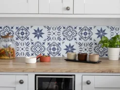 Discount d-c-fix Wandfliesen Wall Tiles Alia 6er-Set 15 cm x 15 cm Blue Gold