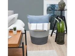 New DuneDesign Aufbewahrungskorb aus Baumwolle 50 Liter Ø 38 x 46 cm