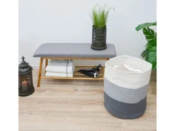 New DuneDesign Aufbewahrungskorb aus Baumwolle 50 Liter Ø 38 x 46 cm