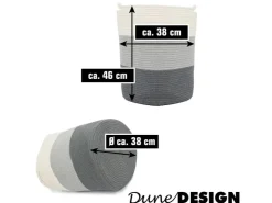 New DuneDesign Aufbewahrungskorb aus Baumwolle 50 Liter Ø 38 x 46 cm