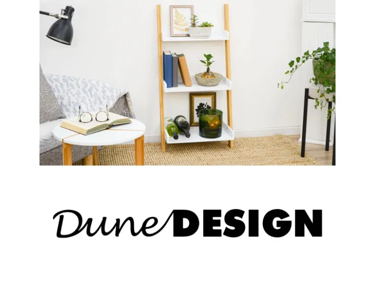 DuneDesign Küchenregale<Badezimmer Leiterregal 45 x 90 cm aus Bambus