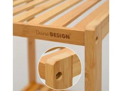 DuneDesign Küchenregale<Badezimmer-Regal 83 x 38 x 40 cm mit 3 Fächern aus Bambus