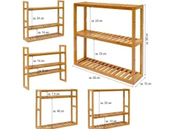 Online DuneDesign Bambus Regal für das Badezimmer  60 x 54 x 15 cm