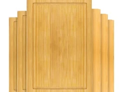Sale 6er Set Frühstücksbrettchen 22 x 15 cm aus Bambus Eckig Schneidebretter|Küchenhelfer