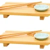 2er Set Japanisches Sushi Brett 27 x 16 x 4 cm mit Schälchen Küchenhelfer