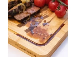 Online 4er Set Steakteller aus Bambus 33 x 23 x 2cm Motiv Comic-Kuh Küchenhelfer|Schneidebretter