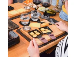 Best DuneDesign Raclette Teller Set mit Dipschale für 2 Personen 30 x 25 cm