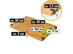 Best Schneidebrett aus Bambus 33 x 23 x 2 cm mit Saftrille Schneidebretter