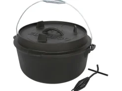 Discount EL Fuego Dutch-Oven Gusseisen 11,4 l Deckel 2,2 l Schwarz