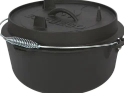 Discount EL Fuego Dutch-Oven Gusseisen 11,4 l Deckel 2,2 l Schwarz
