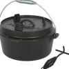 Online EL Fuego Dutch-Oven Gusseisen 3,5 l Deckel 1 l Schwarz