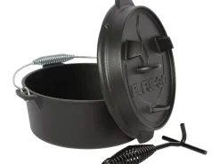 Online EL Fuego Dutch-Oven Gusseisen 3,5 l Deckel 1 l Schwarz