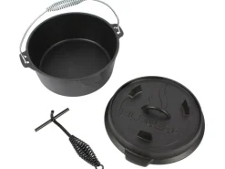 Online EL Fuego Dutch-Oven Gusseisen 3,5 l Deckel 1 l Schwarz