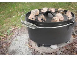 Online EL Fuego Dutch-Oven Gusseisen 3,5 l Deckel 1 l Schwarz