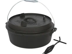 Outlet EL Fuego Dutch-Oven Gusseisen 5,6 l Deckel 1,7 l Schwarz