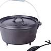 EL Fuego Töpfe<Dutch Oven 11,28 l Schwarz inkl. Deckelheber und Transportbügel