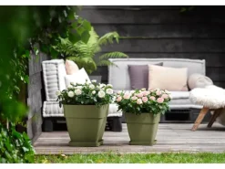 Elho Töpfe<Blumentopf Vibia Campana Viereckig 30 cm x 30 cm x 28 cm Salbei Grün
