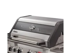 New Gasgrill Kanasas II Pro 4 SIK Profi Turbo 4 Brenner & Seitenkocher Silber Schneidebretter