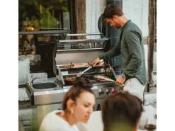 New Gasgrill Kanasas II Pro 4 SIK Profi Turbo 4 Brenner & Seitenkocher Silber Schneidebretter