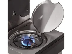 New Gasgrill Kanasas II Pro 4 SIK Profi Turbo 4 Brenner & Seitenkocher Silber Schneidebretter