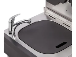 New Gasgrill Kanasas II Pro 4 SIK Profi Turbo 4 Brenner & Seitenkocher Silber Schneidebretter