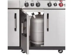 New Gasgrill Kanasas II Pro 4 SIK Profi Turbo 4 Brenner & Seitenkocher Silber Schneidebretter