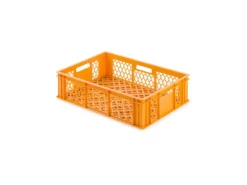 New Eurobehälter Bäcker- und Konditorenkasten HxBxT 17,1 x 40 x 60 33 Liter Gelb-Orange Brötchenkiste Sstapelbare Bäckerkiste Vorratsdosen