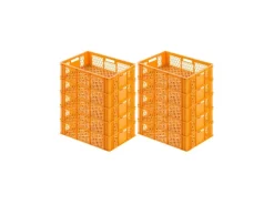 New Eurobehälter Bäcker- und Konditorenkasten HxBxT 17,1 x 40 x 60 33 Liter Gelb-Orange Brötchenkiste Sstapelbare Bäckerkiste Vorratsdosen