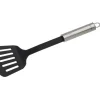 Fackelmann Pfannen|Küchenhelfer<Schlitzwender mit Ovalgriff 32 cm Silber-Schwarz
