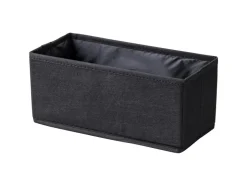 New Fackelmann Universalkörbchen Textil 13 cm x 12 cm x 28 cm Schwarz