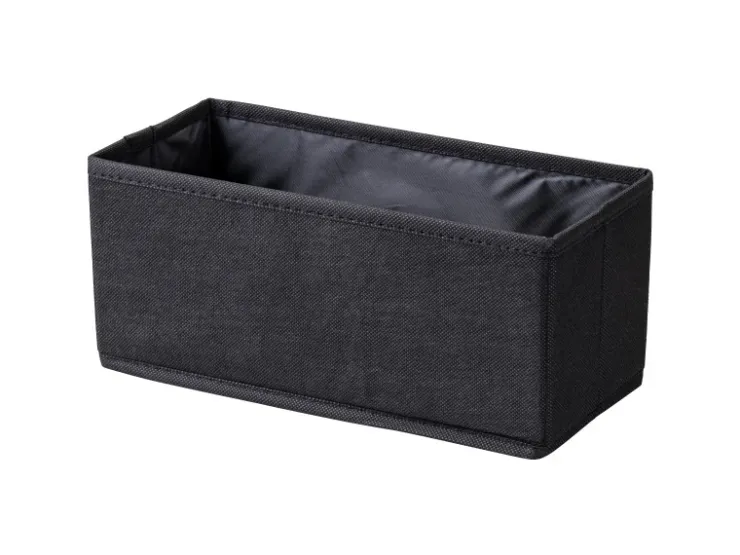 New Fackelmann Universalkörbchen Textil 13 cm x 12 cm x 28 cm Schwarz