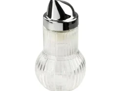 Fackelmann Zuckerdosierer Rubin Glas 160 ml Silber/Transparent