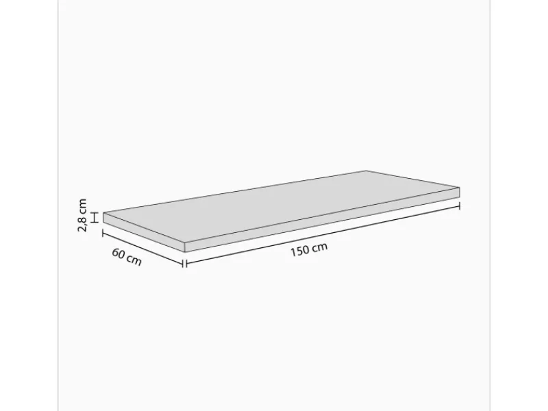 Outlet Arbeitsplatte Caledonia 150,5 cm x 60 cm x 2,8 cm Pantryküchen|Einbauküchen