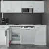 Flex-Well Classic Kochfelder|Kühlschränke<Büroküche Wito 210 cm Weiß