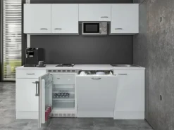 Flex-Well Classic Kochfelder|Kühlschränke<Büroküche Wito 210 cm Weiß
