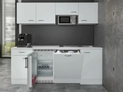 Discount Flex-Well Classic Büroküche Wito 210 cm Weiß